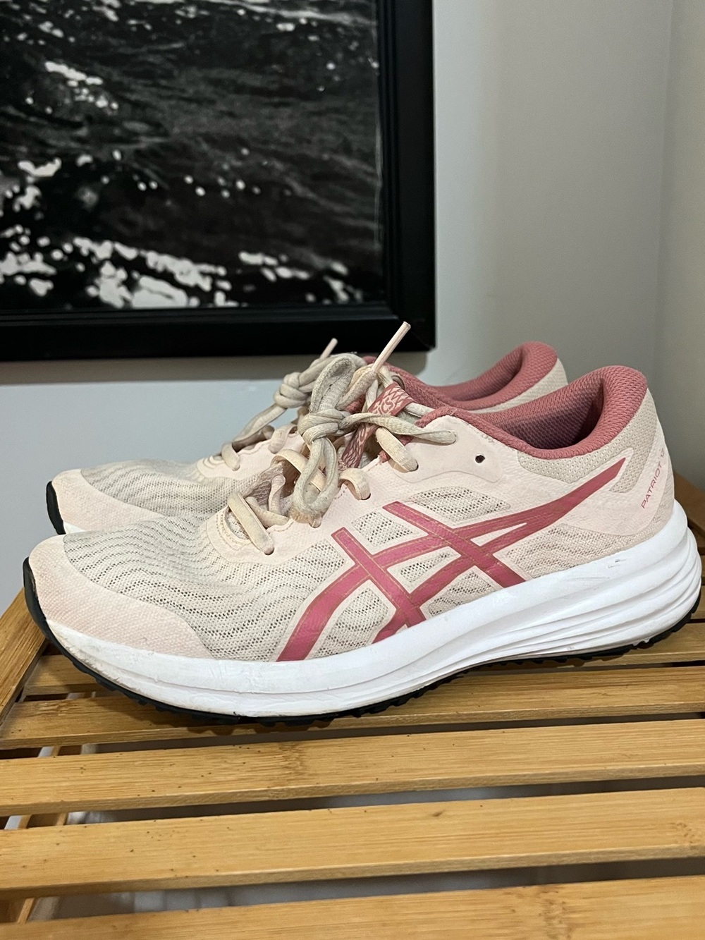 ASICS Women's Athletic Sneakers in Blush Pink and White